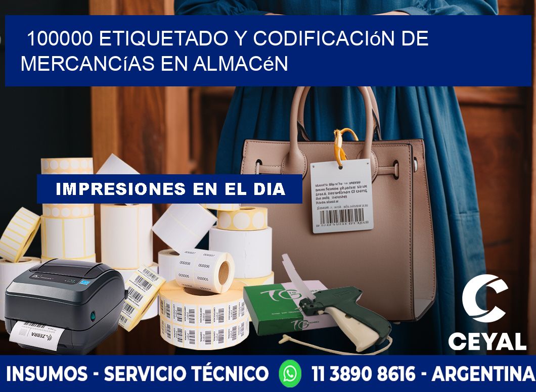 100000 Etiquetado y codificación de mercancías en almacén
