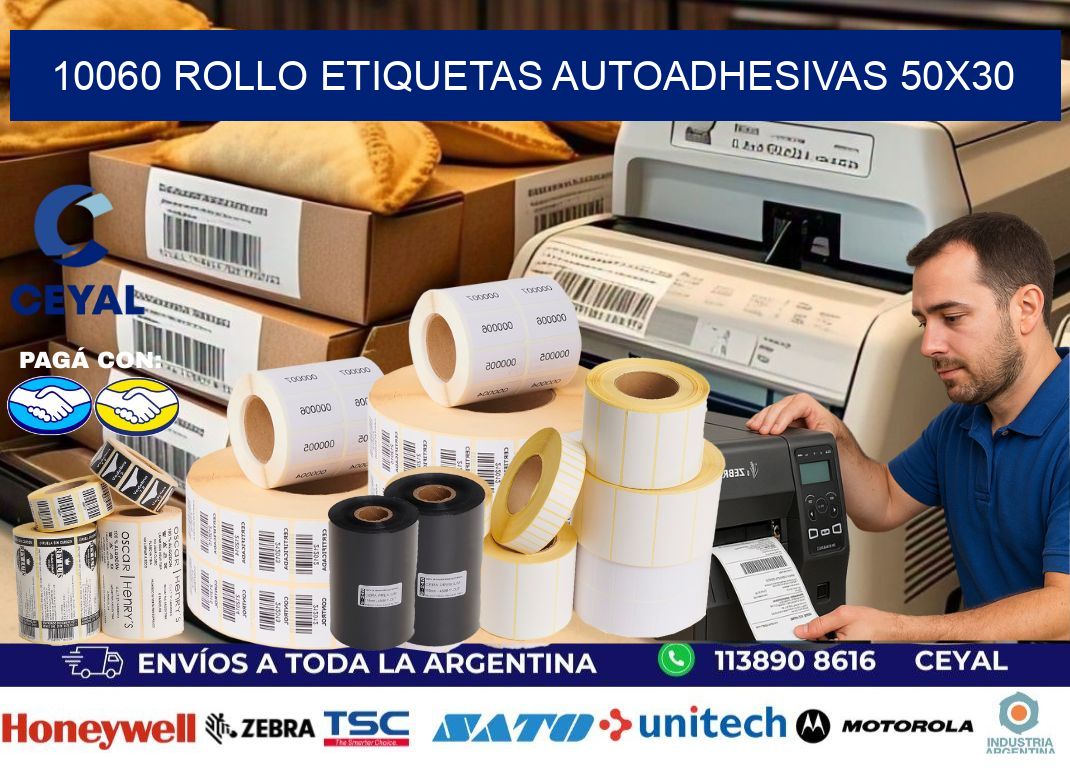 10060 Rollo Etiquetas autoadhesivas 50x30