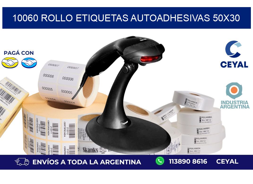 10060 Rollo Etiquetas autoadhesivas 50x30