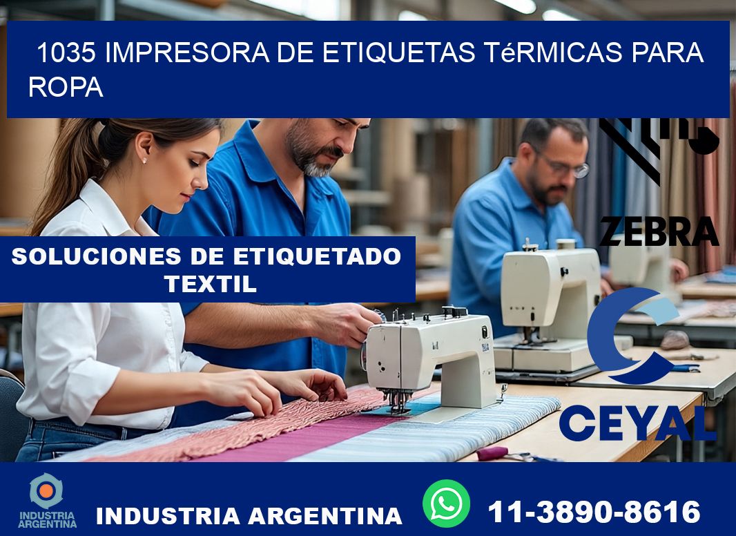 1035 impresora de etiquetas térmicas para ropa