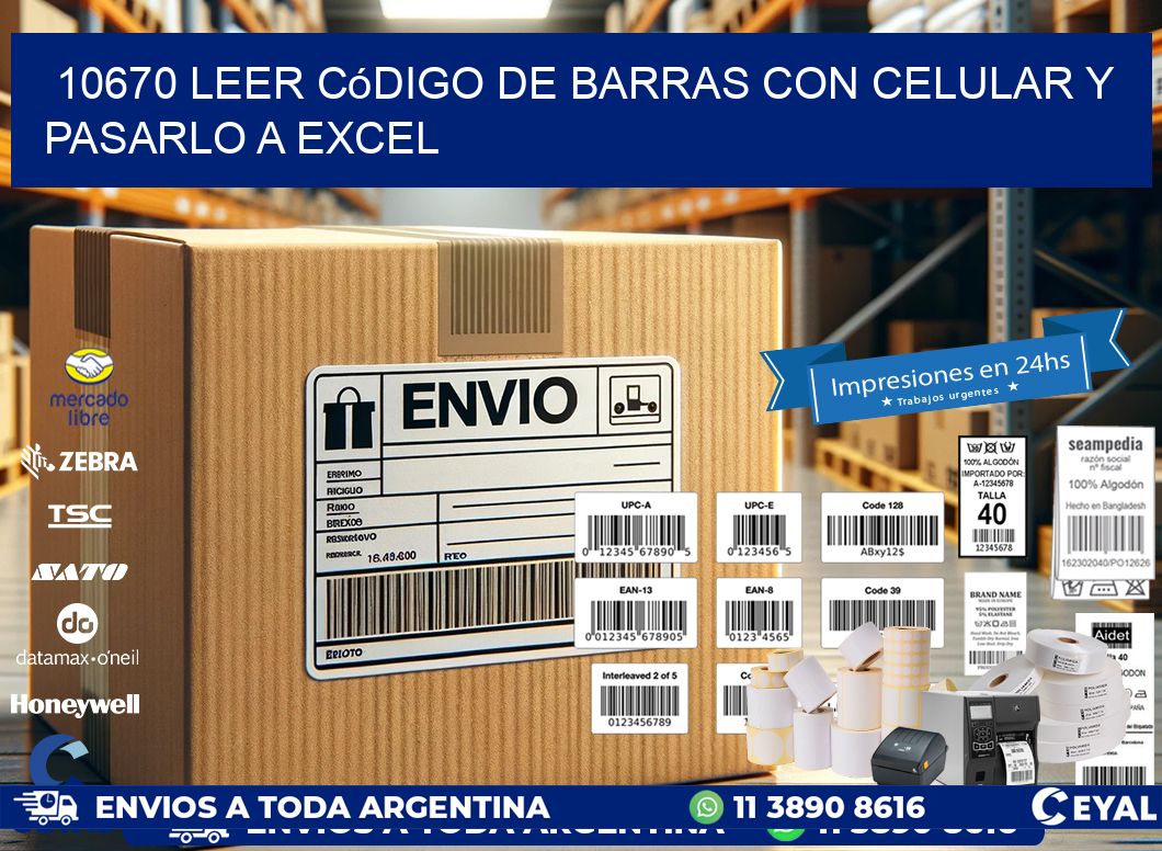 10670 Leer código de barras con celular y pasarlo a Excel