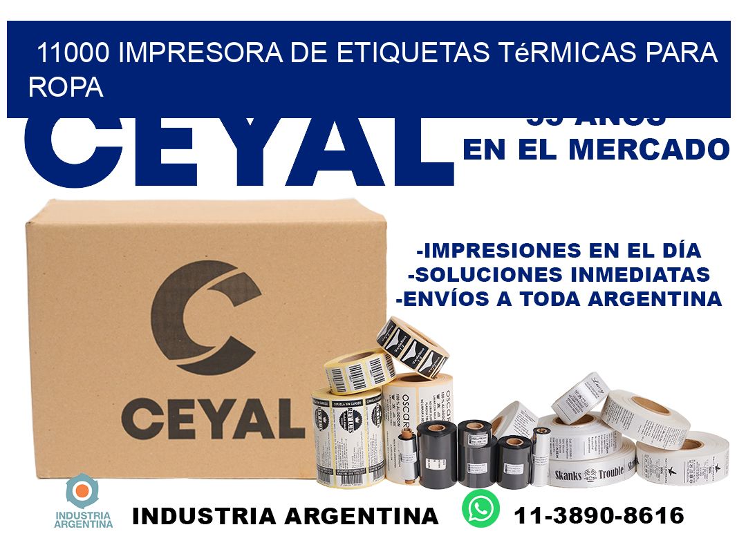 11000 impresora de etiquetas térmicas para ropa