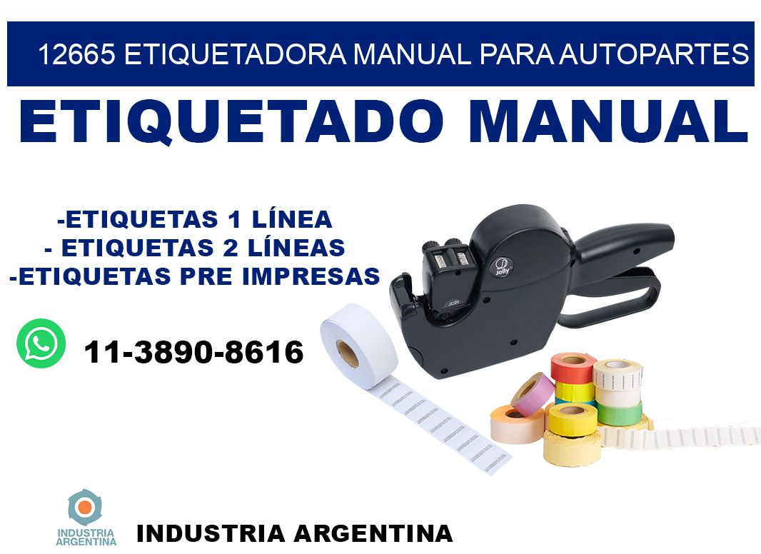 12665 etiquetadora manual para autopartes