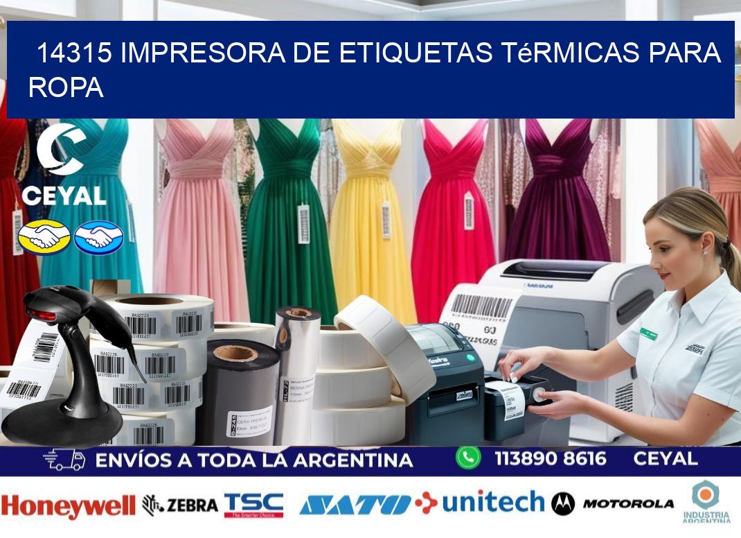 14315 impresora de etiquetas térmicas para ropa