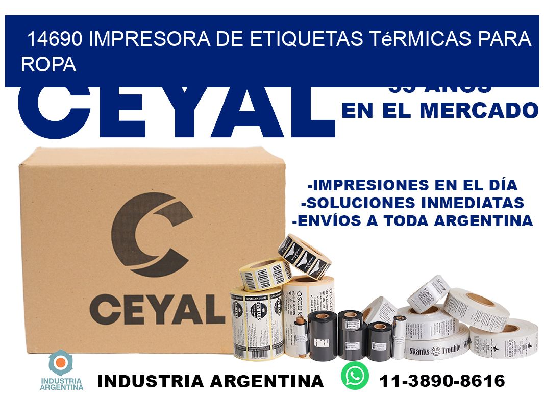 14690 impresora de etiquetas térmicas para ropa