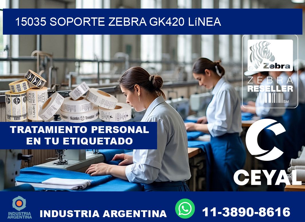 15035 soporte zebra gk420 línea