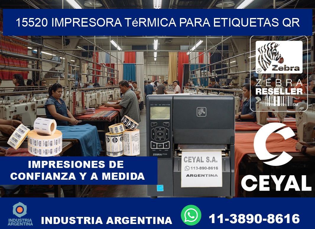 15520 impresora térmica para etiquetas QR