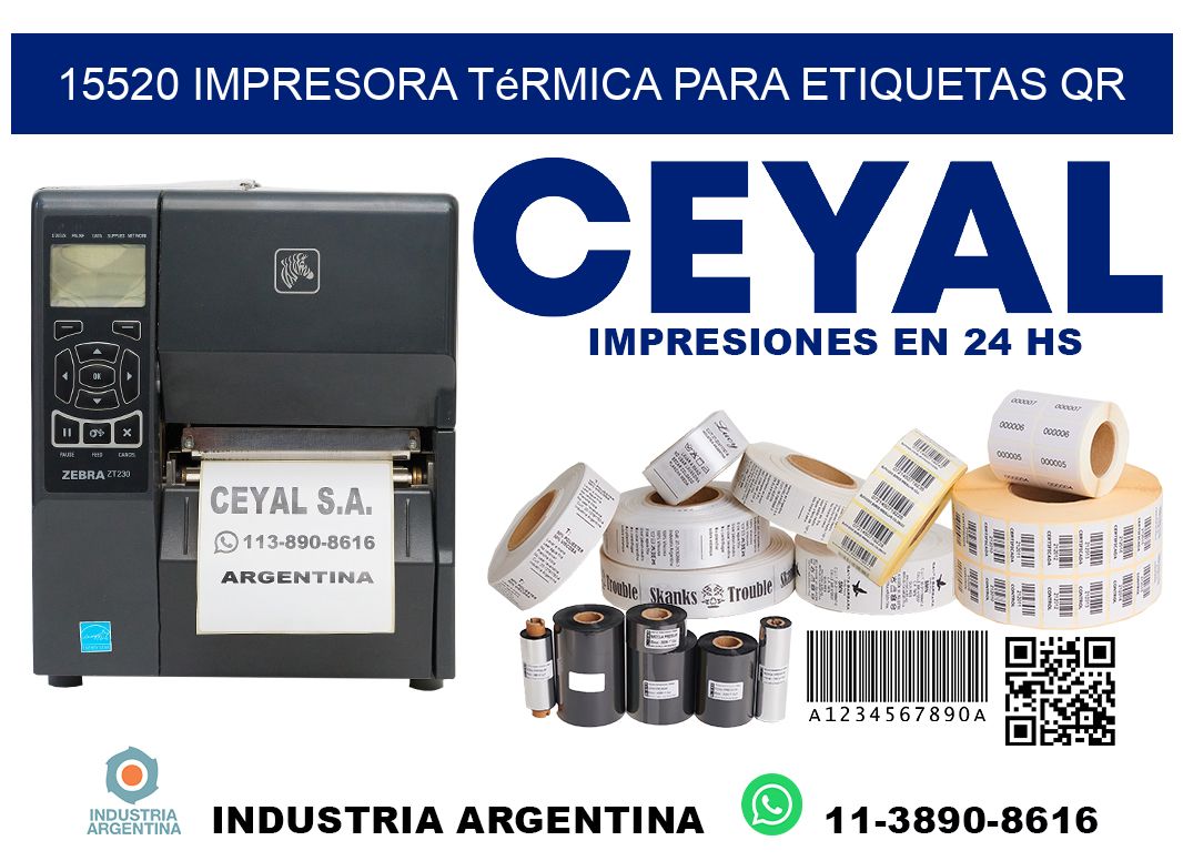 15520 impresora térmica para etiquetas QR
