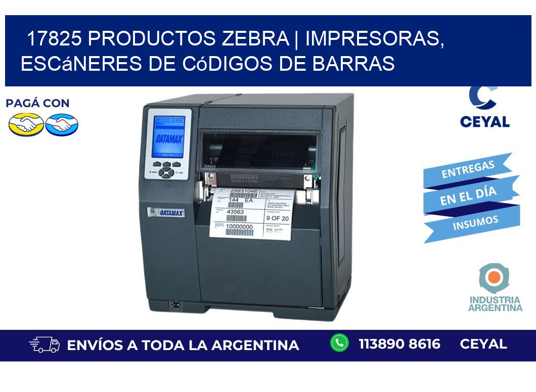 17825 Productos Zebra | Impresoras, escáneres de códigos de barras