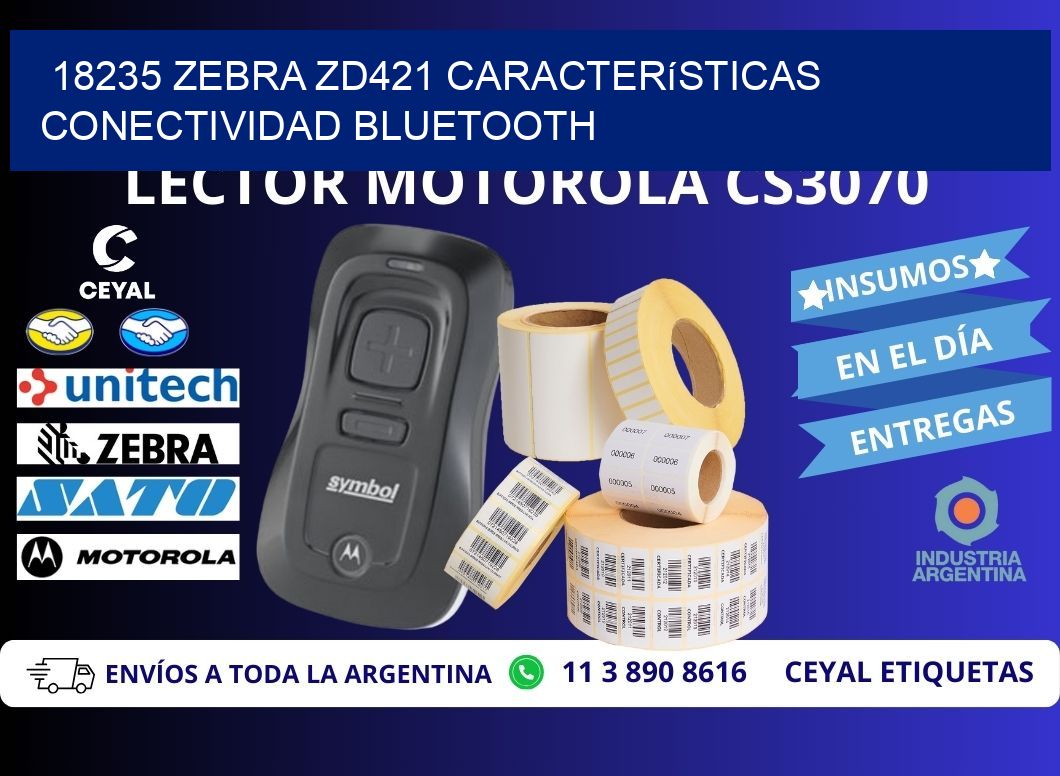 18235 Zebra ZD421 características conectividad Bluetooth