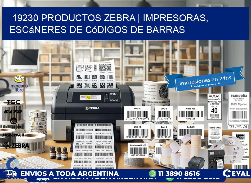 19230 Productos Zebra | Impresoras, escáneres de códigos de barras