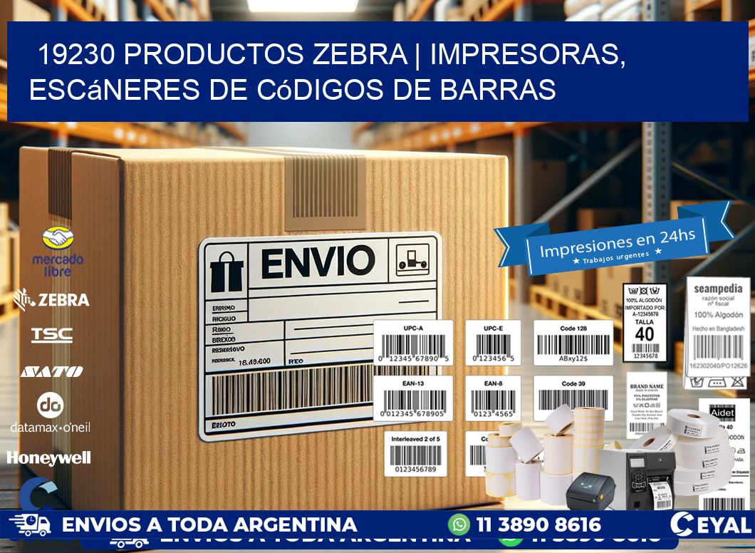 19230 Productos Zebra | Impresoras, escáneres de códigos de barras