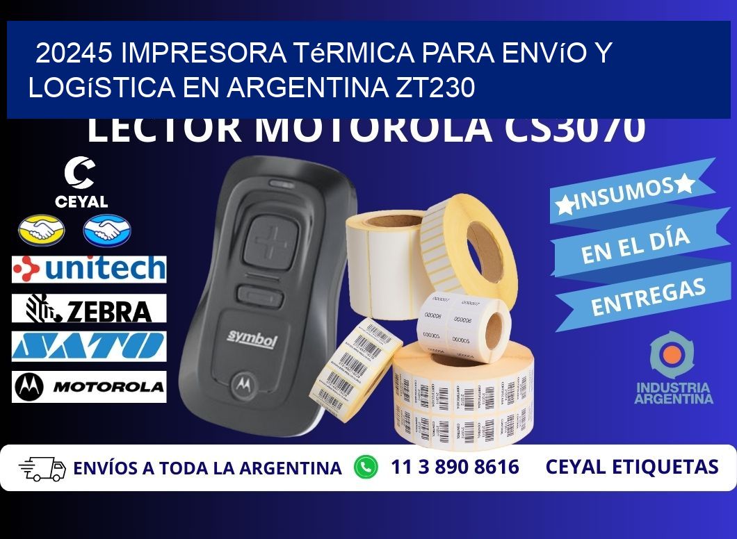 20245 impresora térmica para envío y logística en Argentina ZT230