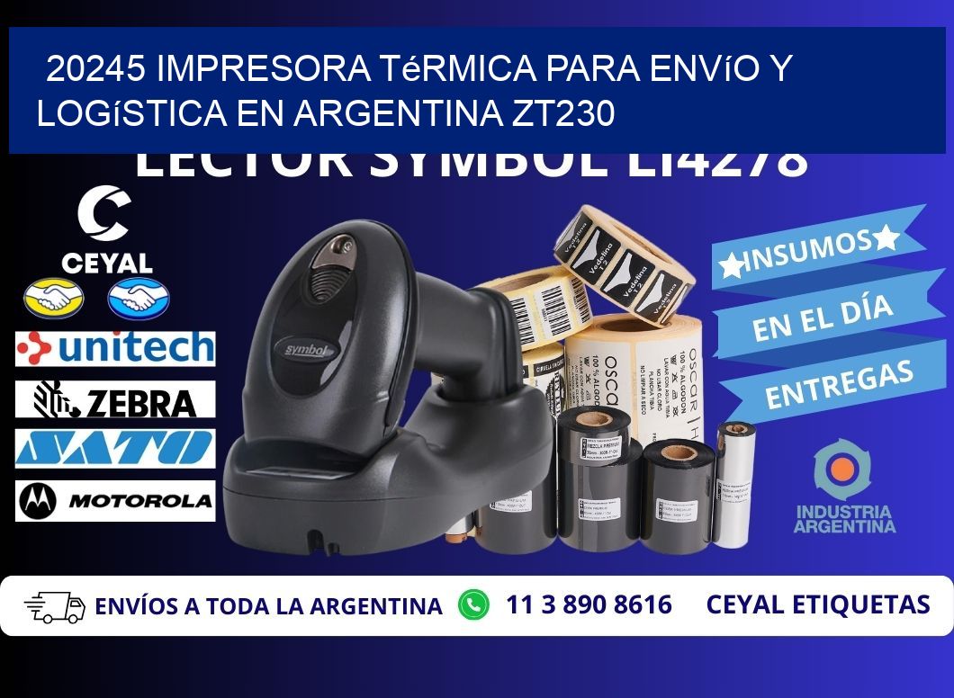 20245 impresora térmica para envío y logística en Argentina ZT230