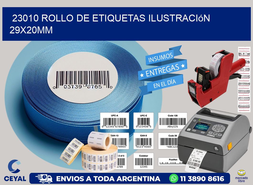 23010 Rollo De Etiquetas Ilustración 29x20mm