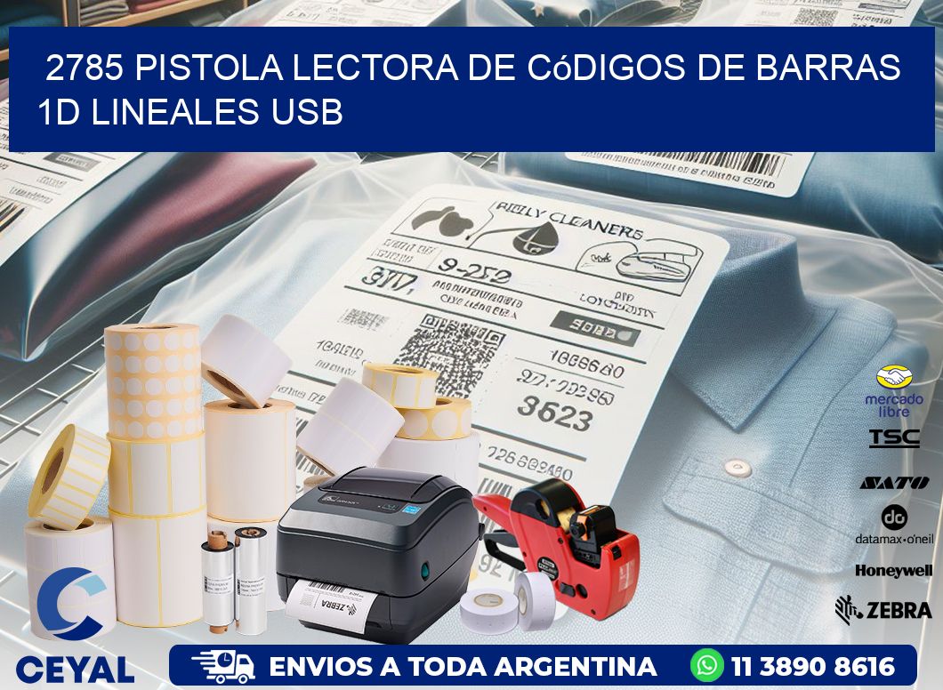 2785 Pistola Lectora De Códigos De Barras 1d Lineales Usb