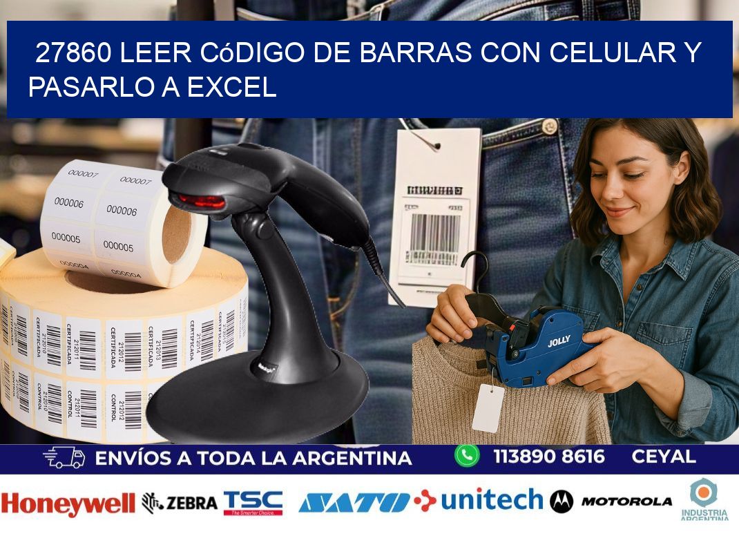27860 Leer código de barras con celular y pasarlo a Excel