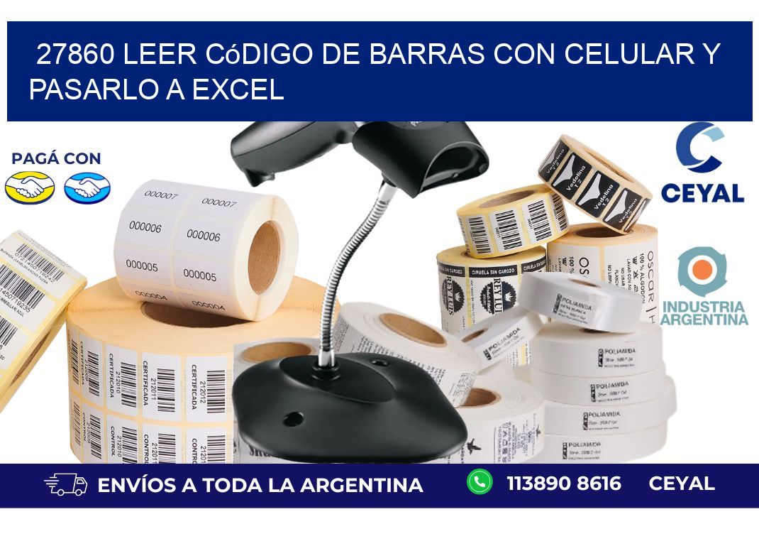 27860 Leer código de barras con celular y pasarlo a Excel