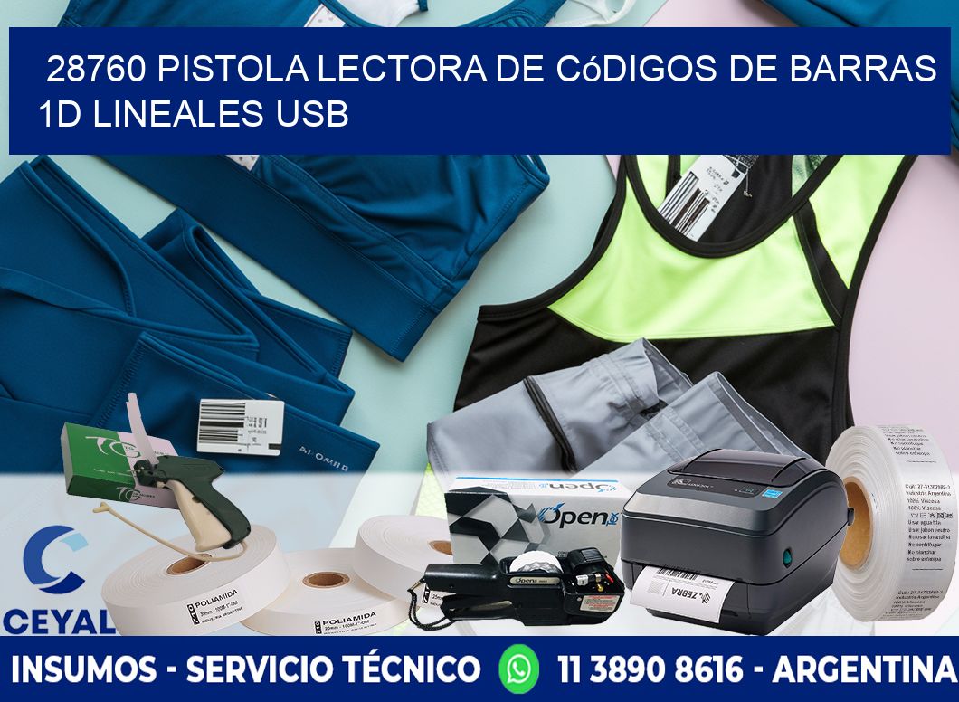 28760 Pistola Lectora De Códigos De Barras 1d Lineales Usb