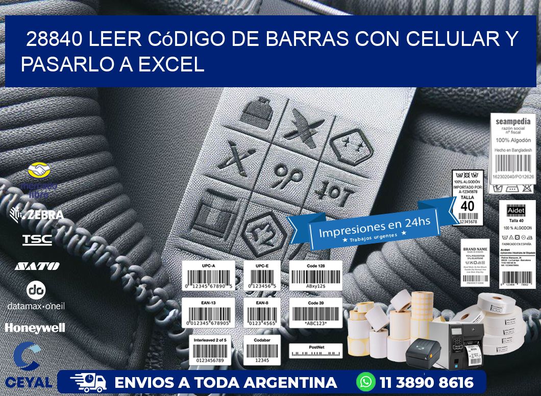 28840 Leer código de barras con celular y pasarlo a Excel