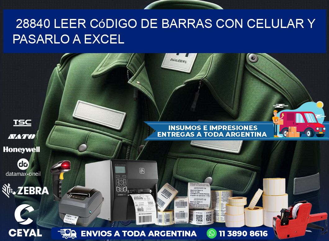 28840 Leer código de barras con celular y pasarlo a Excel