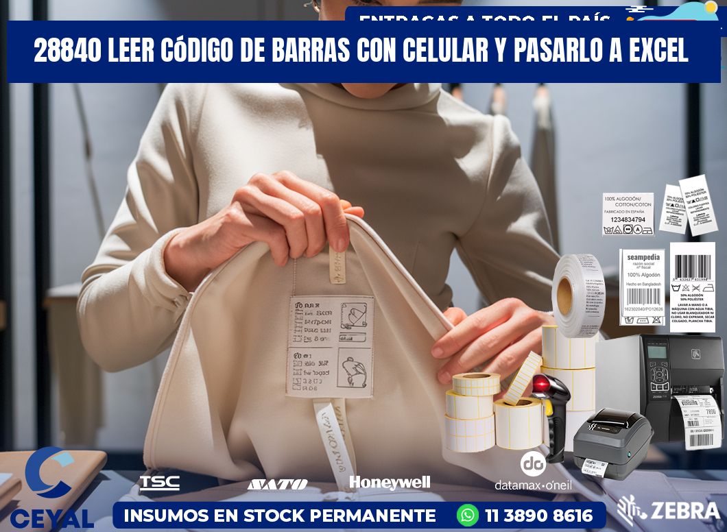 28840 Leer código de barras con celular y pasarlo a Excel