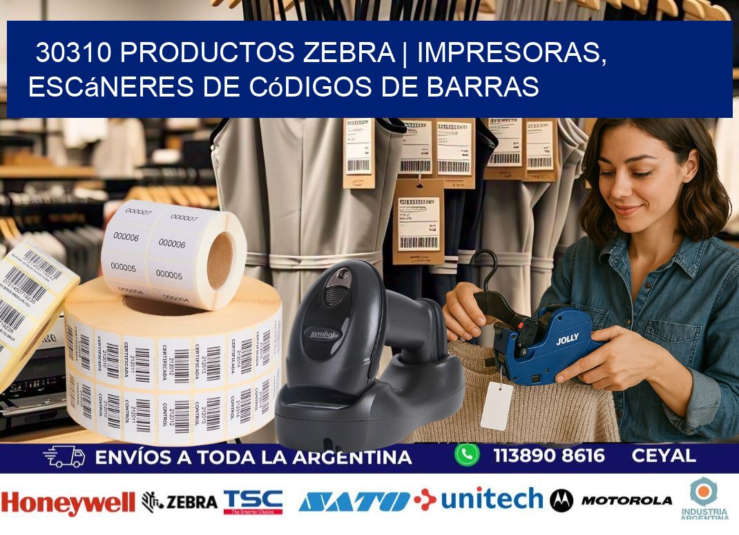 30310 Productos Zebra | Impresoras, escáneres de códigos de barras