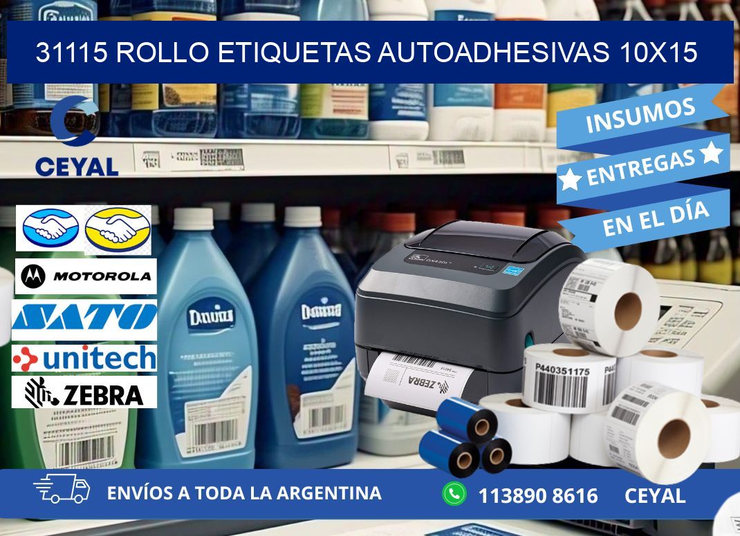 31115 Rollo Etiquetas autoadhesivas 10x15