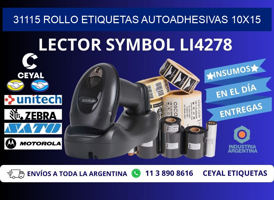31115 Rollo Etiquetas autoadhesivas 10x15