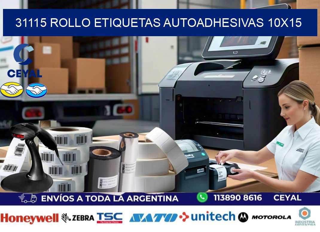 31115 Rollo Etiquetas autoadhesivas 10x15
