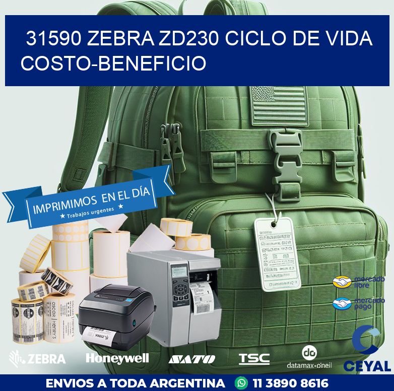 31590 Zebra ZD230 ciclo de vida costo-beneficio