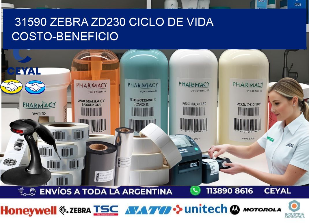 31590 Zebra ZD230 ciclo de vida costo-beneficio
