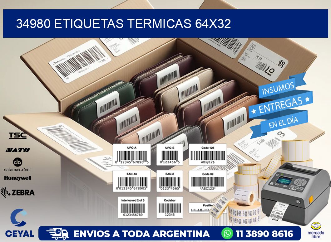 34980 etiquetas termicas 64x32