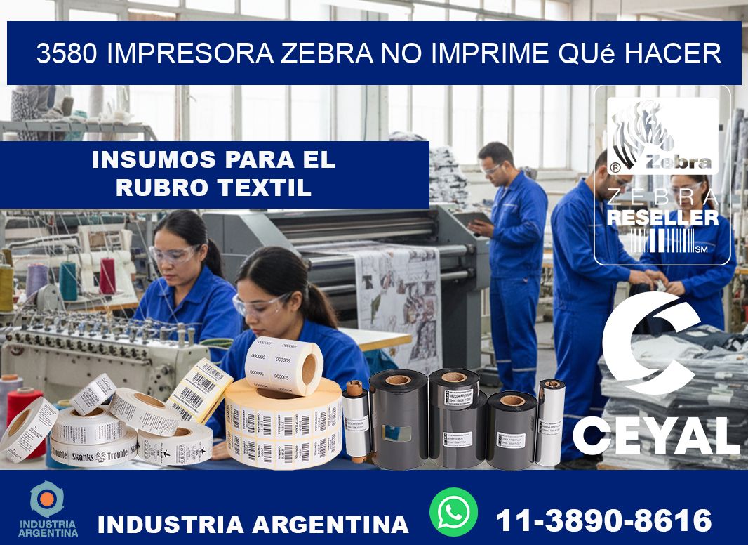 3580 impresora zebra no imprime qué hacer