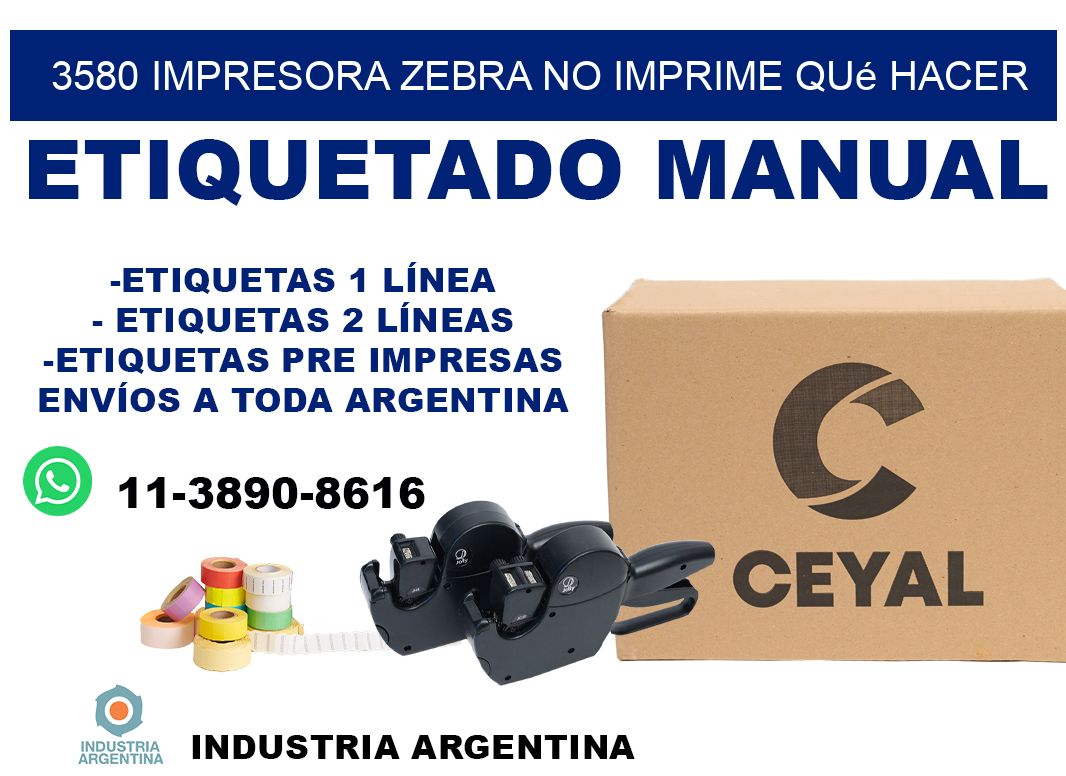 3580 impresora zebra no imprime qué hacer