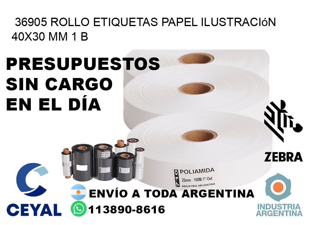 36905 Rollo Etiquetas Papel Ilustración 40×30 Mm 1 B