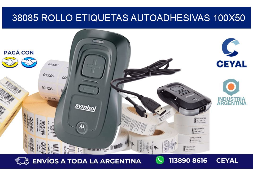 38085 Rollo Etiquetas autoadhesivas 100x50