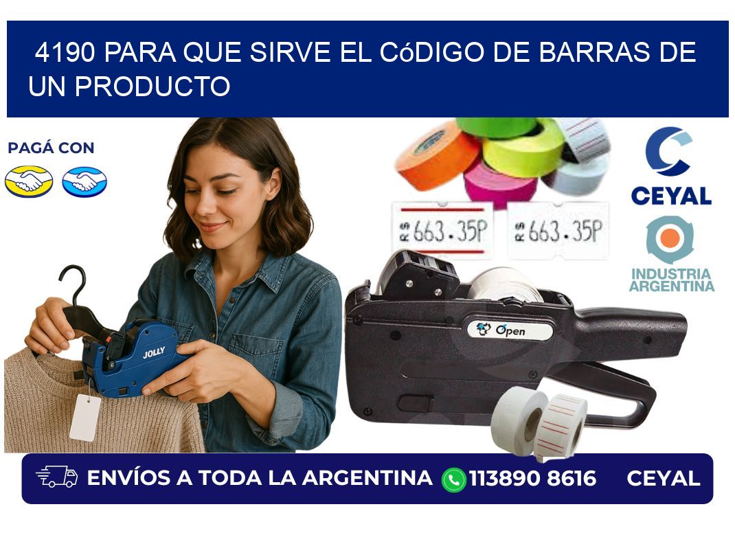4190 Para que sirve el código de barras de un producto