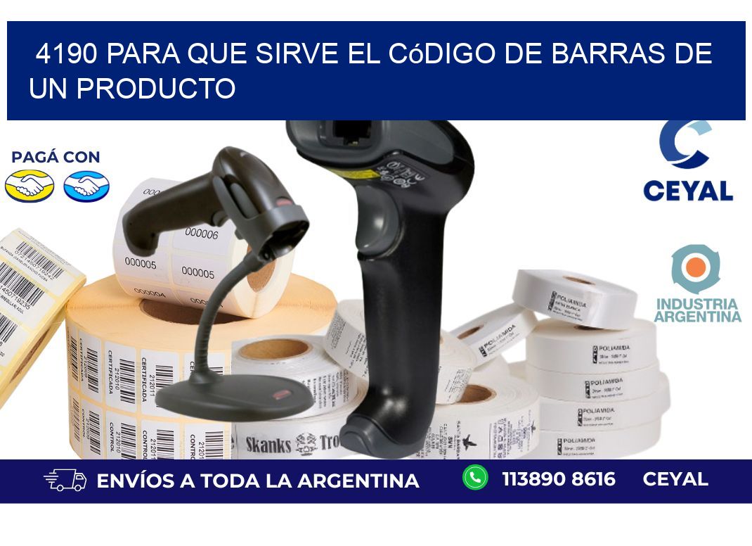 4190 Para que sirve el código de barras de un producto