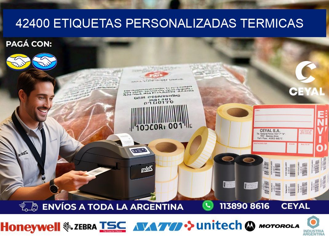 42400 Etiquetas personalizadas termicas
