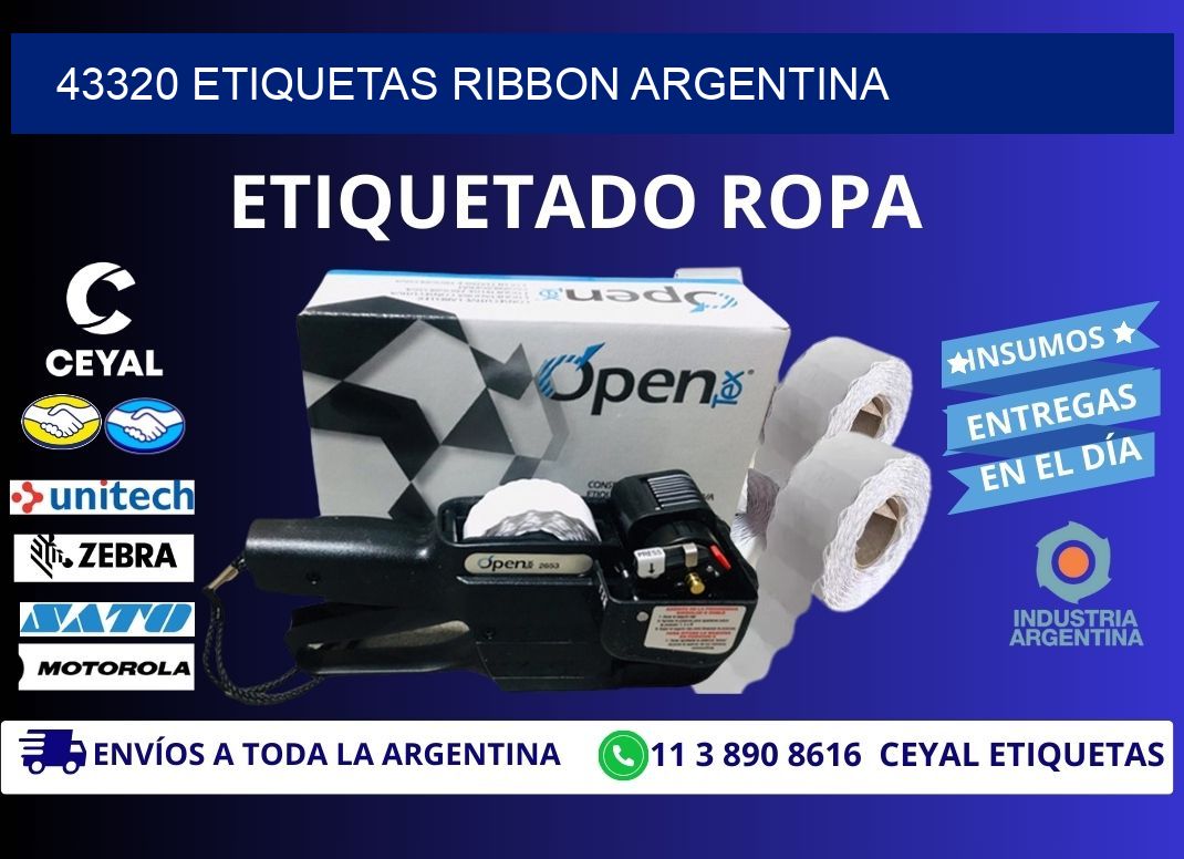 43320 etiquetas ribbon argentina