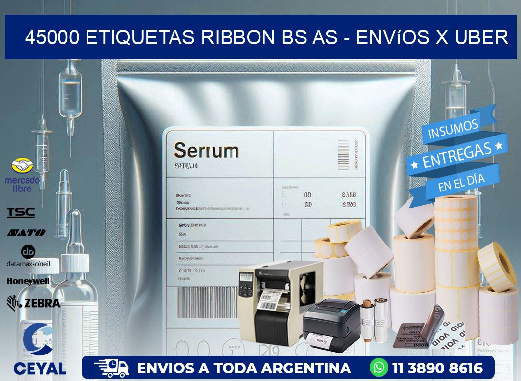 45000 etiquetas ribbon bs as – envíos x uber