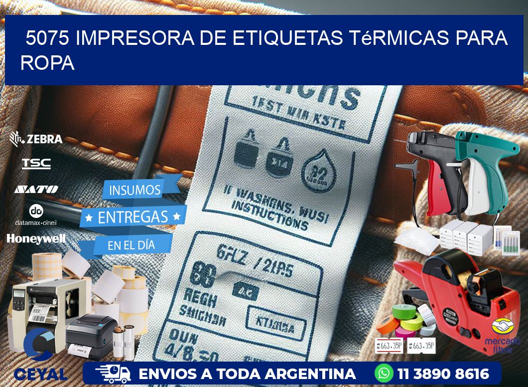 5075 impresora de etiquetas térmicas para ropa