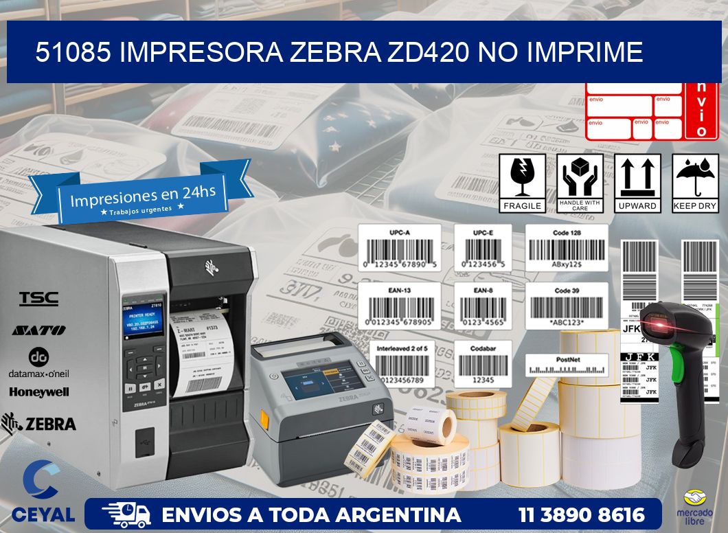 51085 Impresora Zebra ZD420 no imprime
