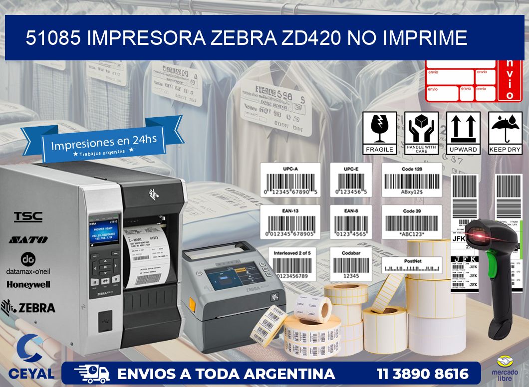 51085 Impresora Zebra ZD420 no imprime