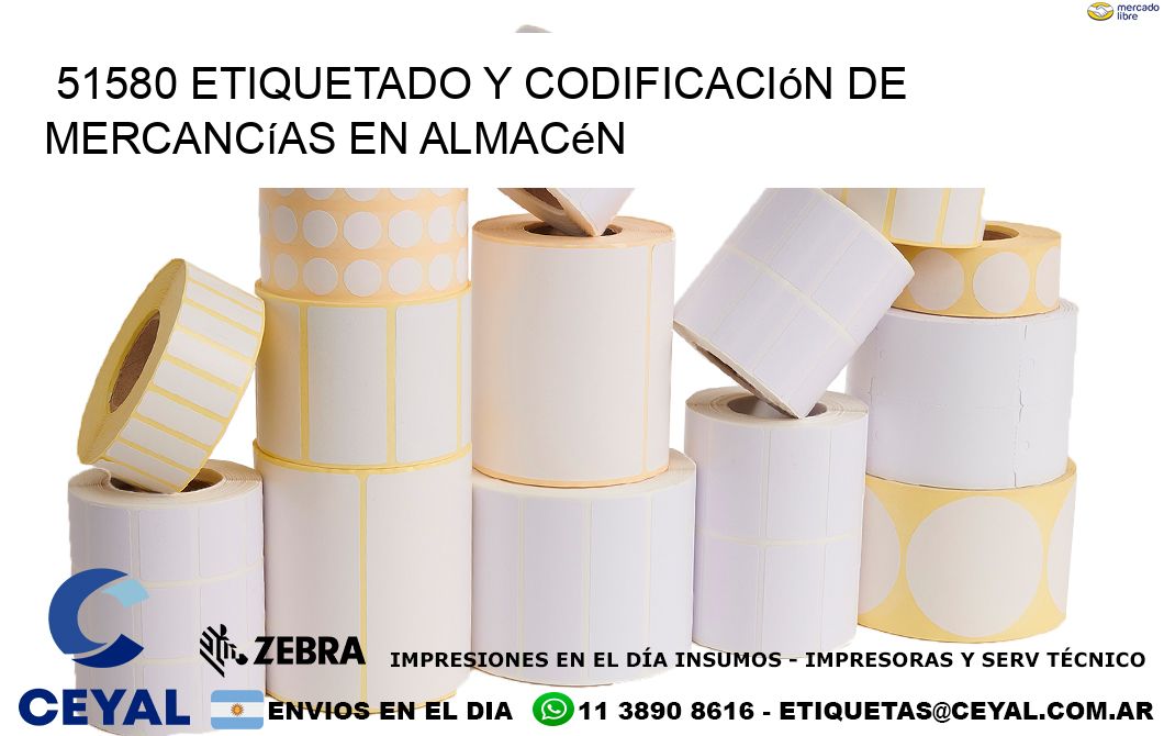 51580 Etiquetado y codificación de mercancías en almacén
