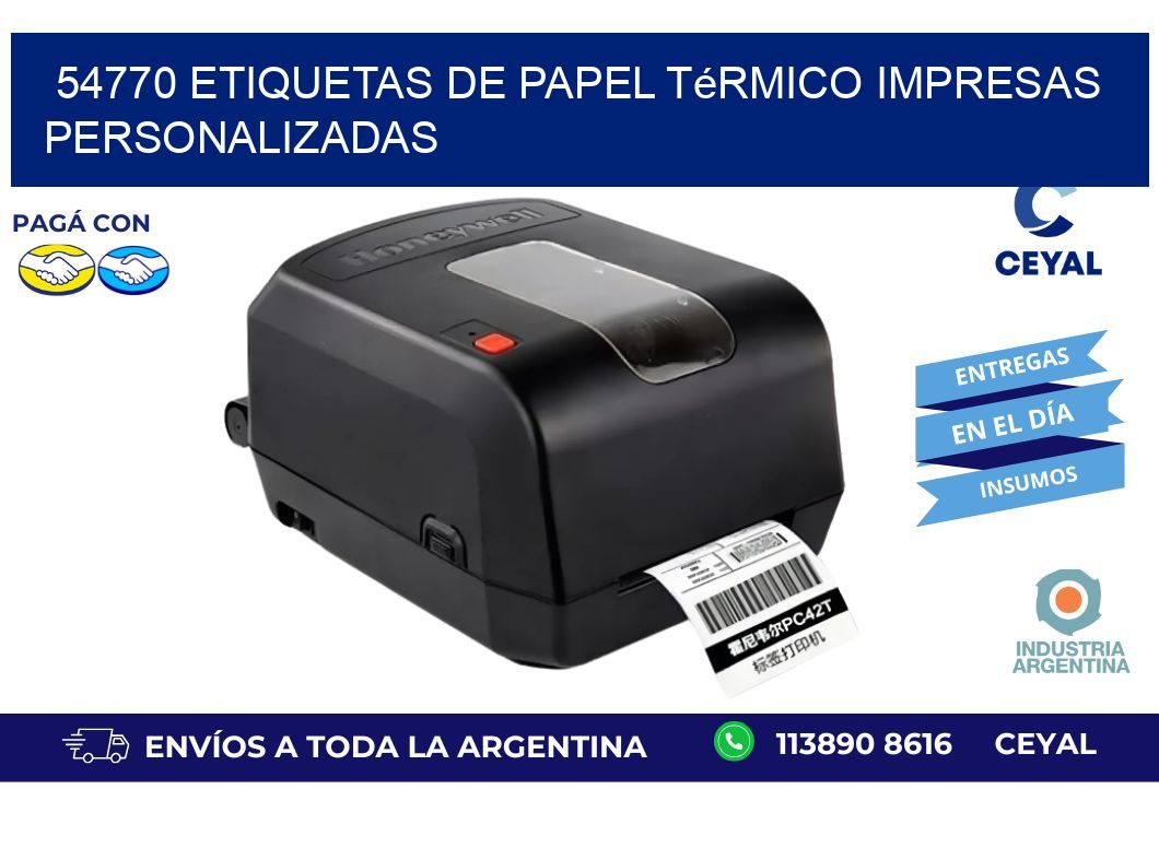54770 Etiquetas de papel térmico impresas personalizadas