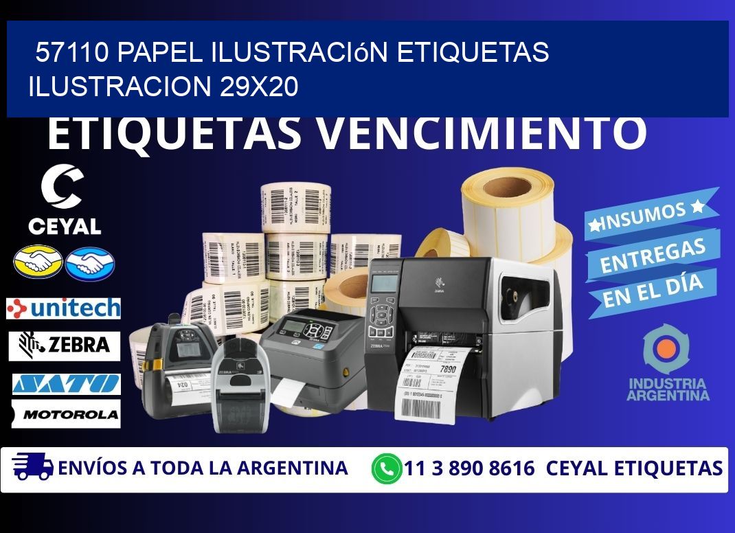 57110 papel ilustración Etiquetas Ilustracion 29x20