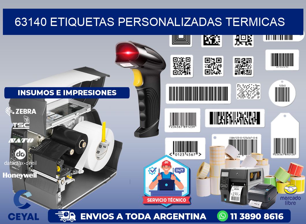63140 Etiquetas personalizadas termicas