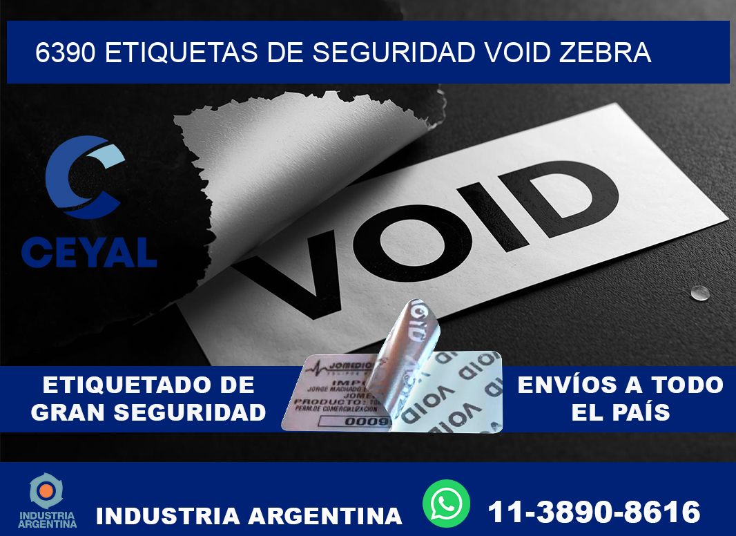6390 etiquetas de seguridad void zebra